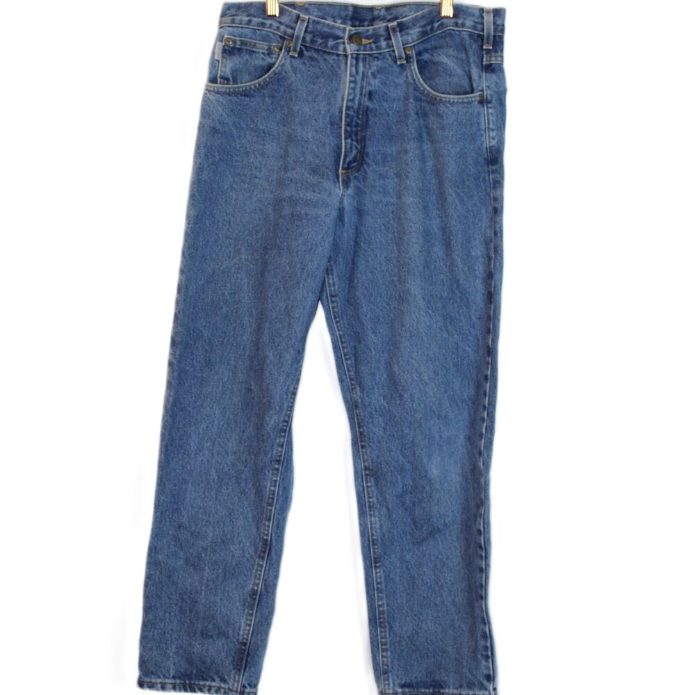 Carhartt Relaxed Fit 100% Cotton Work Jeans Size 34 X 30